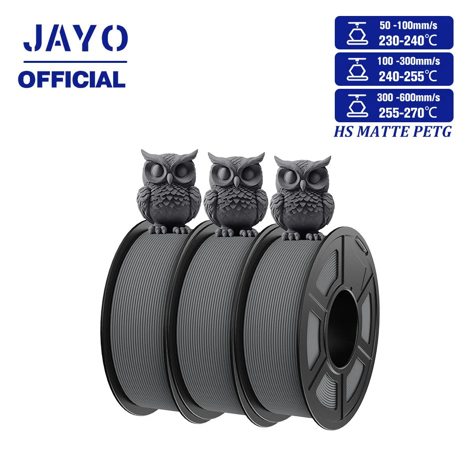JAYO 3D Filamen 1.75mm PLA/ PETG / High Speed Matte PETG/ PLA+ 3D Printer Filament for FDM 3D Printers 3Rolls/set