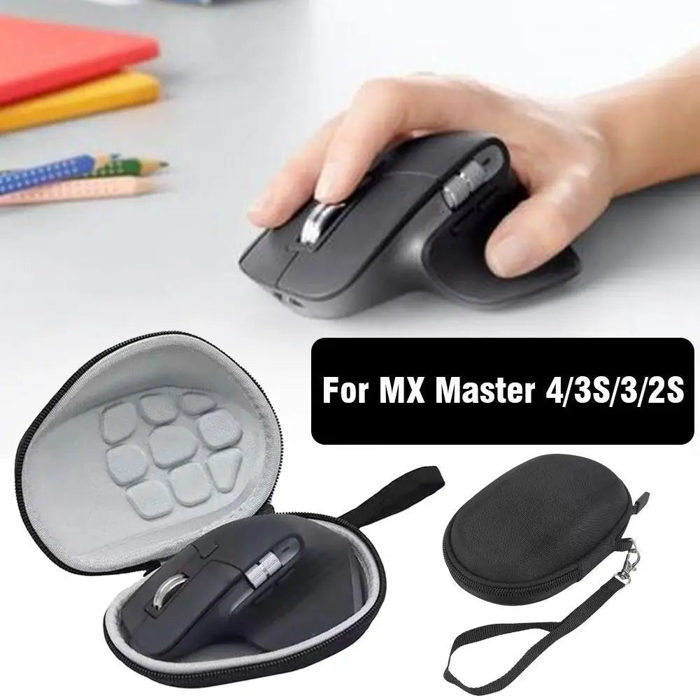 Hard Travel Case for Logitech MX Master 4 / MX Master 3 /MX Master 3S Advanced Wireless Mouse, Black with Lanyard