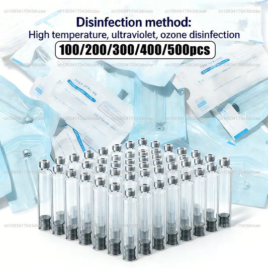 100-500pcs Empty 3ml Cartridges Individual Sealed Packaging Cassette Bottle for Aesthetics Disposable Insulin Bottle