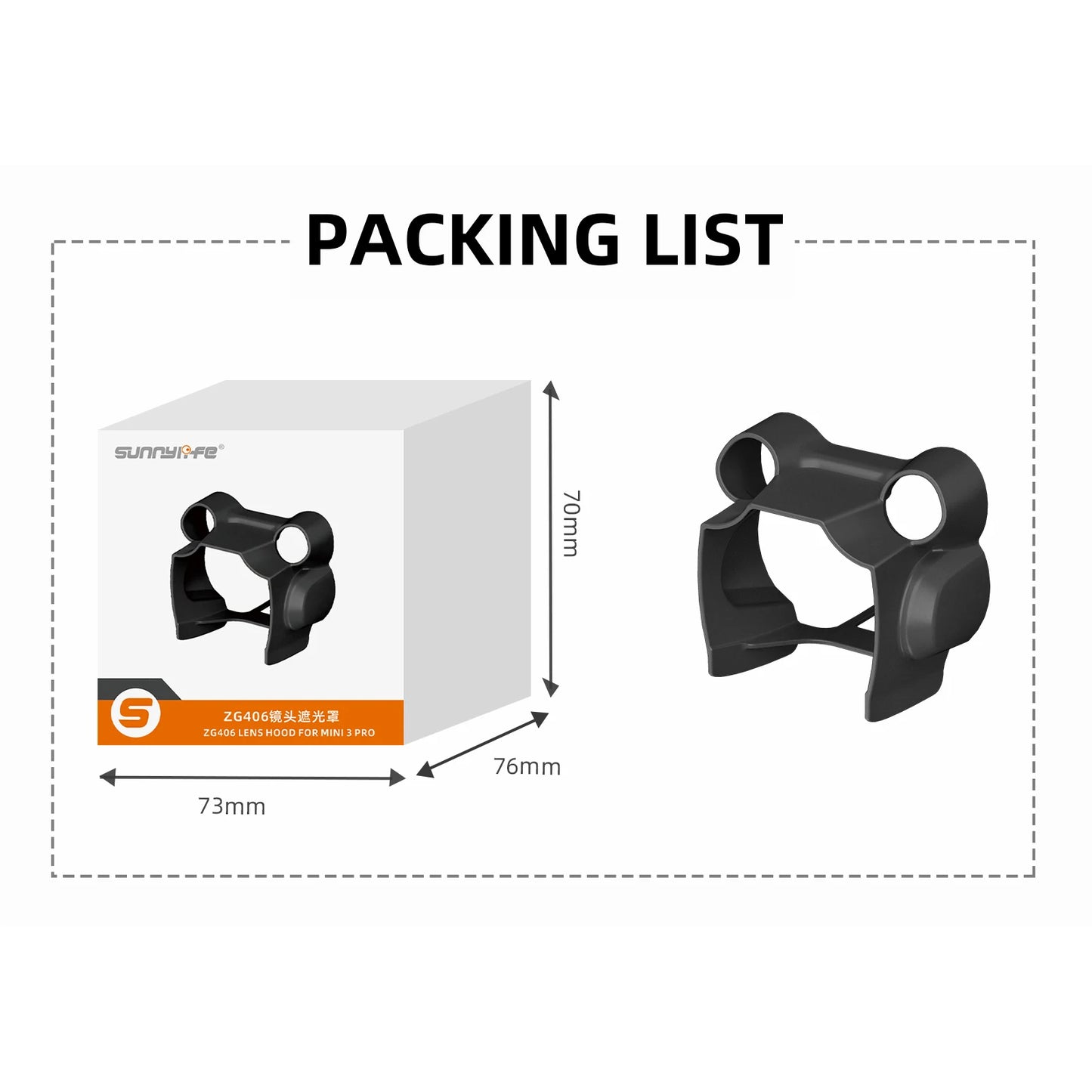 Gimbal Cameras Lens Hood Covers Anti-Glare Sunshade Holder Cap for DJI Mini 3 Pro Drones Parts Accessories