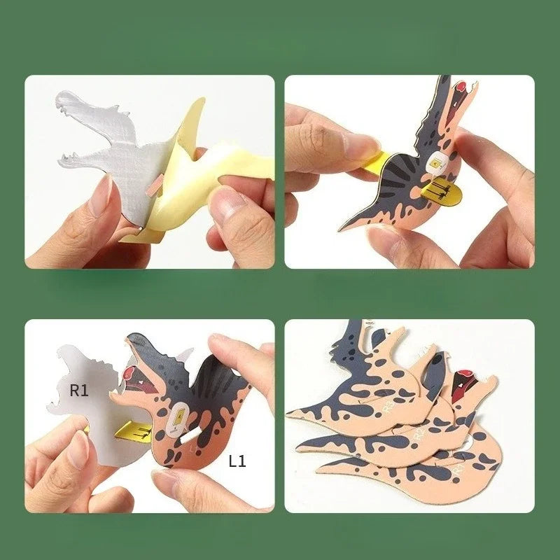 3D Animal Puzzle for Kids - DIY Dinosaur Ocean Safari Paper Crafts, Educational toy for Preschool Learning Activities