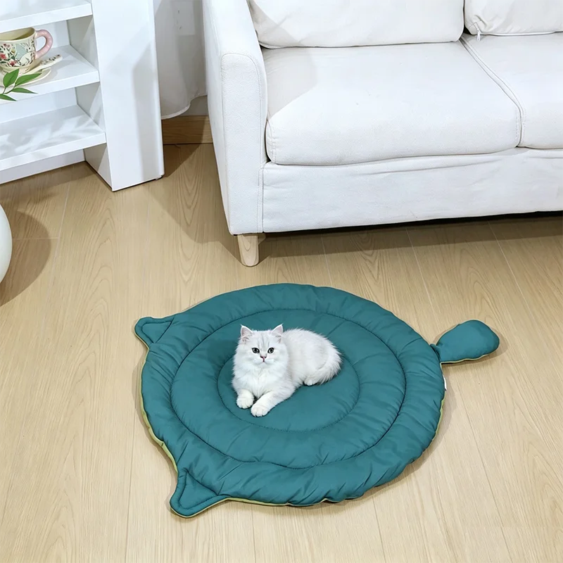 Dog Bed Mat for Sleeping, Big Face Cat Style Cat Bed Pad for All Seasons, Soft Breathable Washable Pet Cushion for Cats Dogs