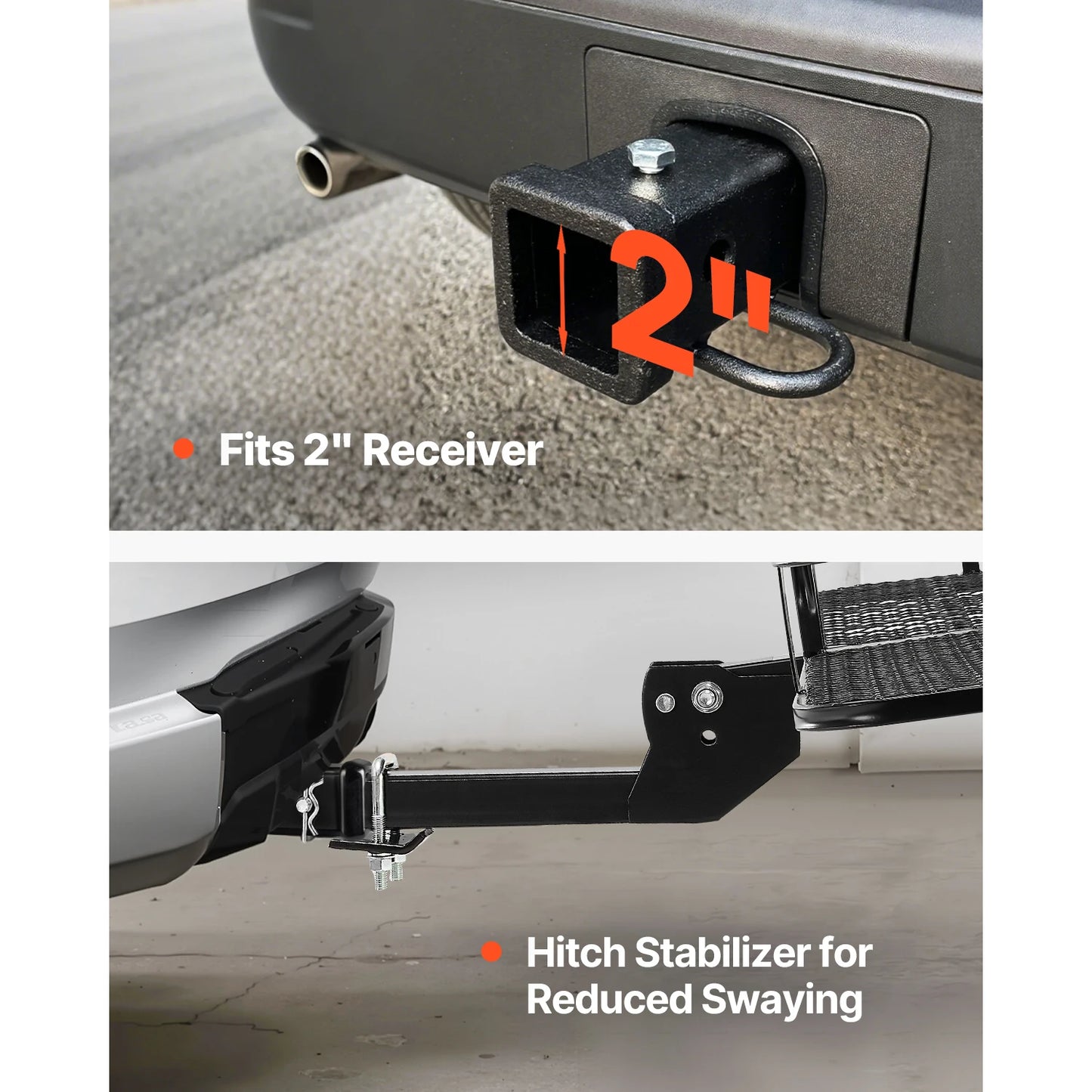 SucceBuy Hitch Cargo Carrier with Nighttime Reflective Reminder Folding Hitch Mount Cargo Carrier with Hitch Stabilizer for SUV