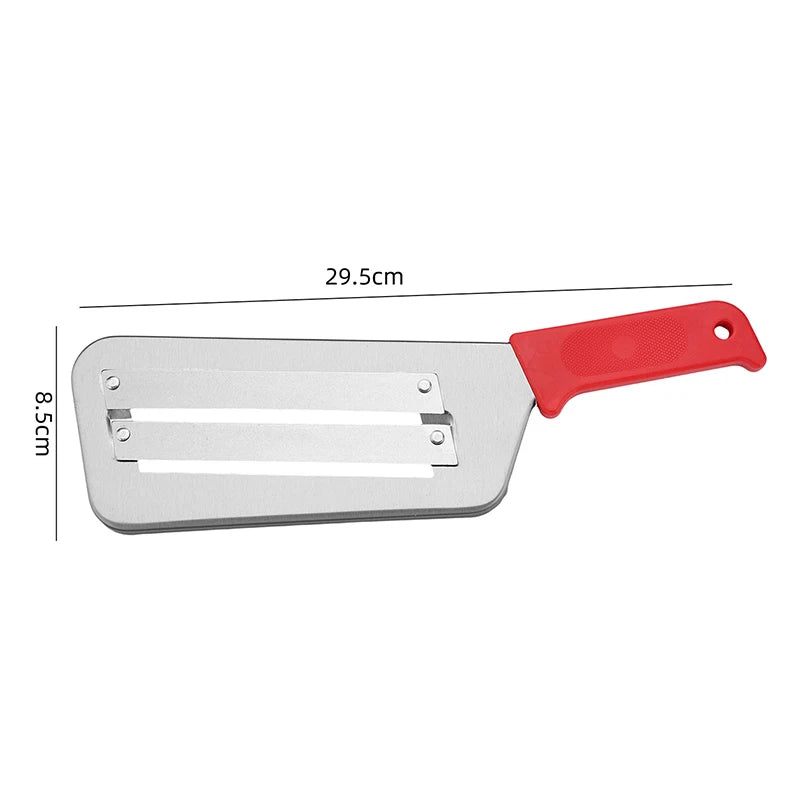 Stainless Steel Double Blade Cabbage Manual Slicer Multifunctional Cabbage Slicer with Handle Manual Vegetable Chopper