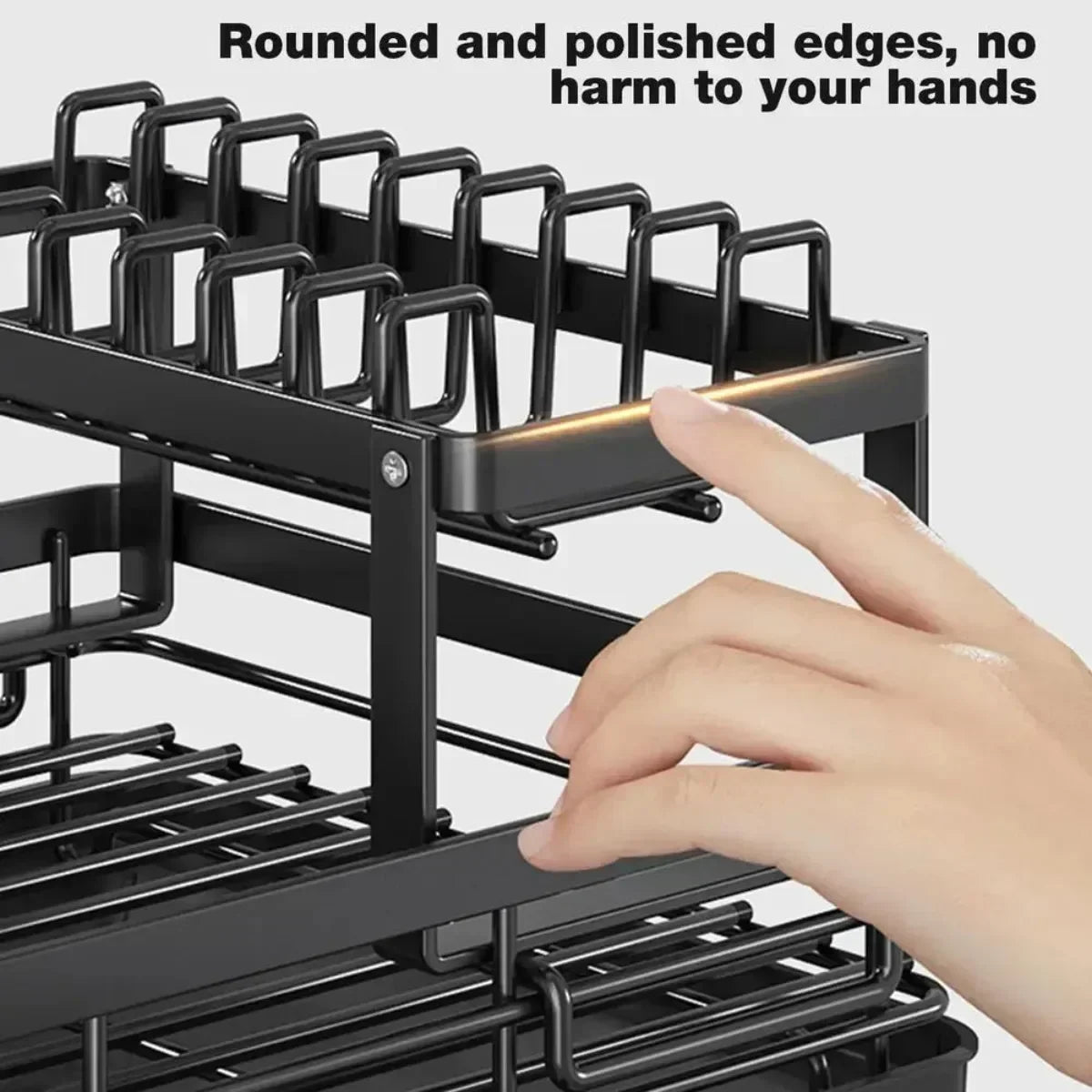 New Double-layer Adjustable Rack Space Saving Kitchen Drainage Shelf Utensils Countertop Bowl Practical Storage Organizer Holder