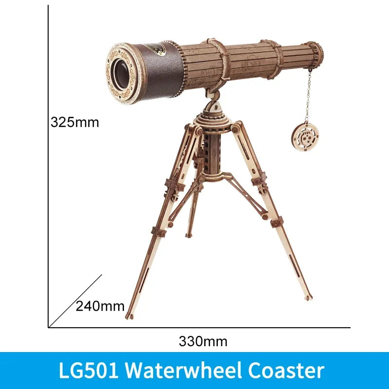 Robotime ROKR Monocular Telescope 3D Wooden Puzzle Game Assembly Toys for Children Teens Adult Birthday Gift