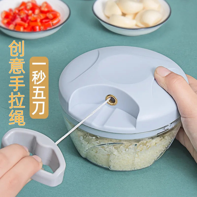 Multi-function Manual Food Chopper Meat Machine Crusher Blender Household Vegetable Chopper Shredder Garlic Cutter Meat Blender