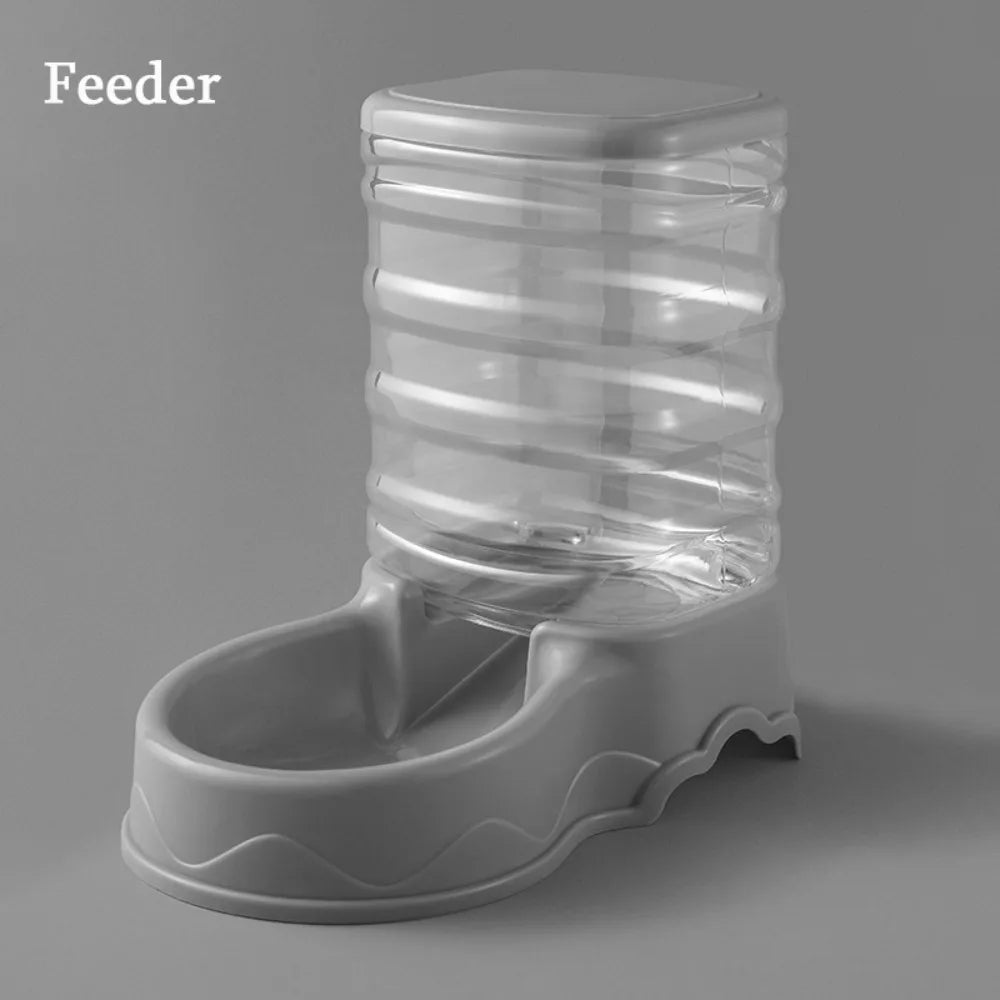 3.8L Automatic Pet Feeder Large Cat Dog Food Dispenser Water Fountain Drink Bowl