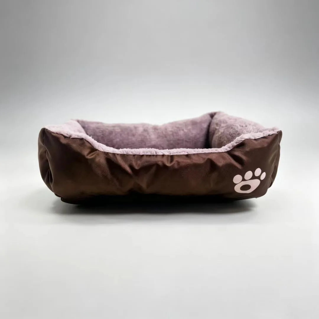 Soft Plush Rectangular Dog Bed, Anti-Slip Warm Pet Sofa for Cats & Small Dogs, Corduroy Nest Cushion