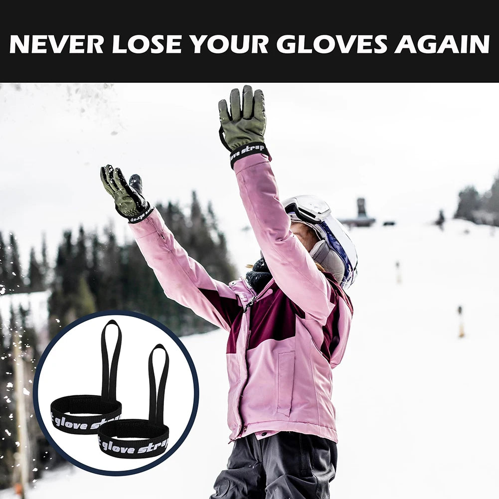 4 Pcs Glove Wrist Strap Anti-Lost Glove Safety Strap Elastic Ski Glove Leash Holder for Camping Skiing Outdoor Activities