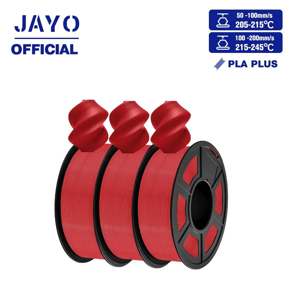 JAYO PLA+ 3D Filament PLA Plus 3D Printer Filament Neatly Wound PLA 1.75mm For FDM 3D Printers High Toughness Materials