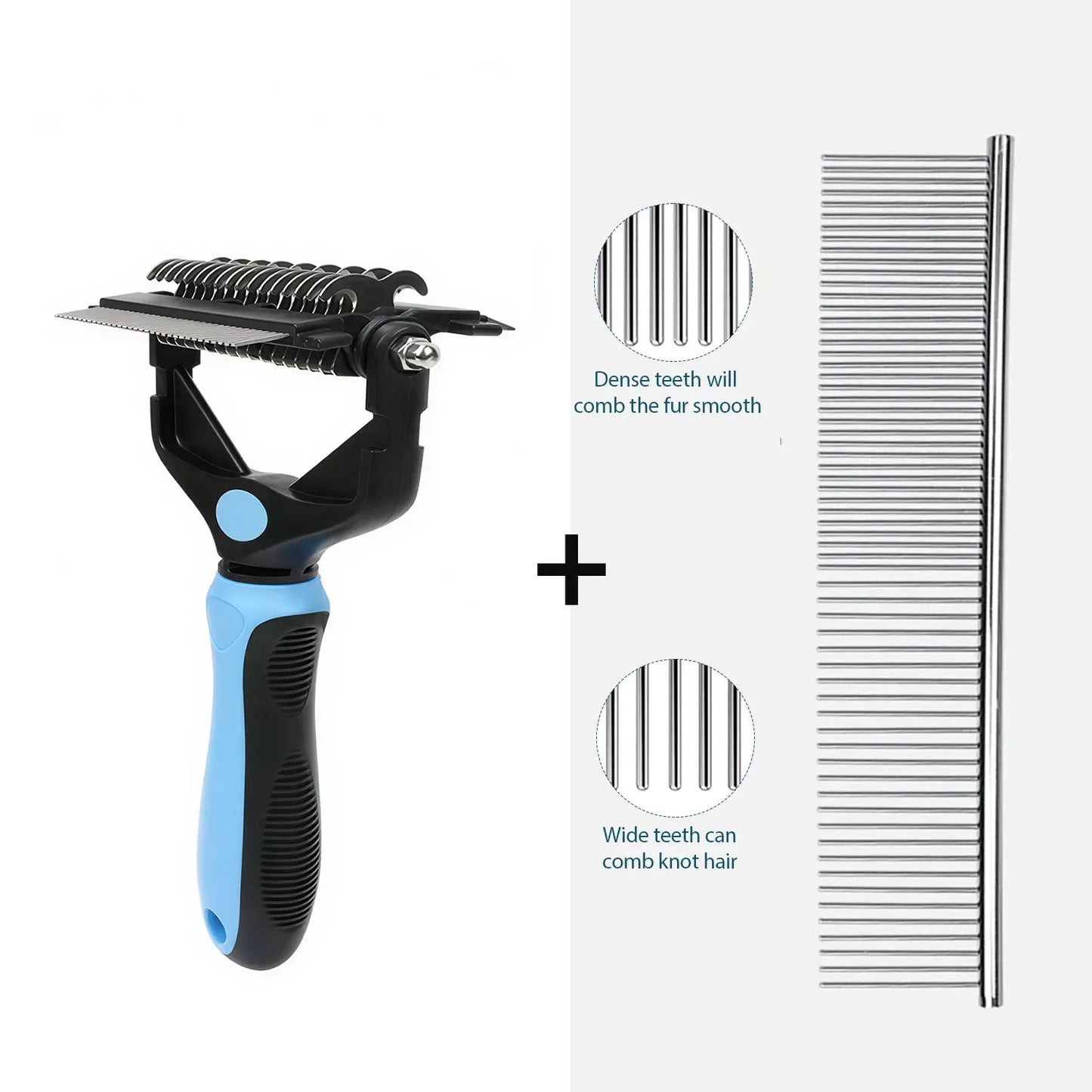 3 In 1 Pet Deshedding Brush Dog Hair Remover Pet Fur Knot Cutter Puppy Cat Comb Brushes Dogs Grooming Shedding Supplies