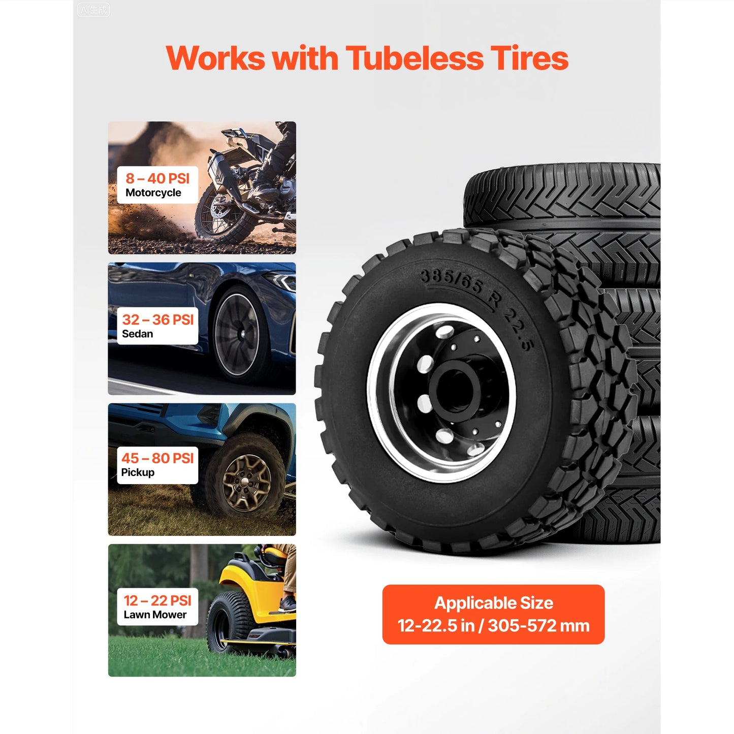 SucceBuy Portable Tire Bead Seater 6L/8L/10L/12 L Air Bead Blaster Trigger Seating Inflator for Car Compact SUV Light Truck ATV