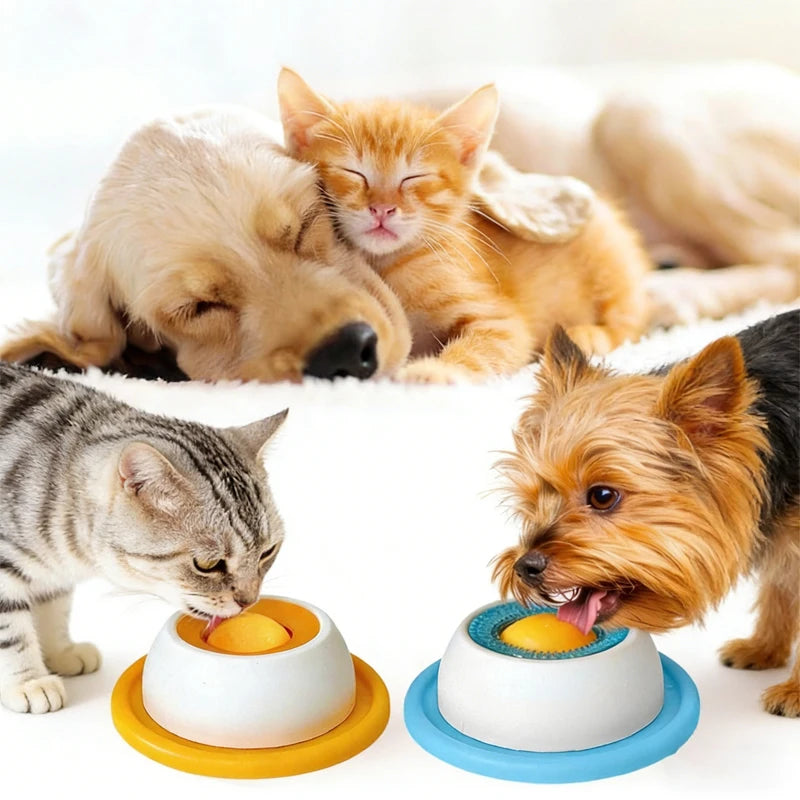 Pet Licking Mat Bowl Yogurt Licking Plate Slow Feeder for Dogs & Cats Pet Lick Mat Interactive Snack Bowl Promotes Dental Health