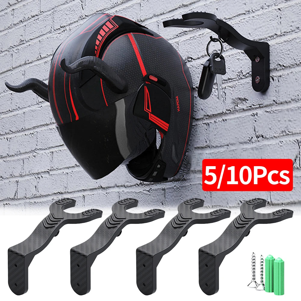 5/10Pcs Motorcycle Helmet Hook Racks Multipurpose Hook Hanger Home Luggage Jacket Holders Kitchen Cabinet Shelf Wall Mount Hooks