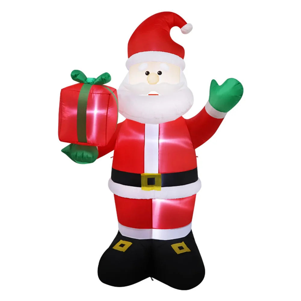 2.4M Blow Up Santa Claus with Gift Bag Airblow Inflatable Santa Claus Weatherproof Inflatable Xmas Santa Claus for Outdoor Decor
