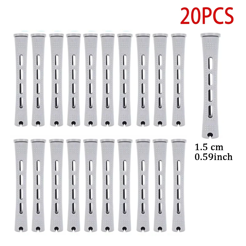 20 Pieces of Perm Curling Rods 5 Sizes of Curling Irons Plastic Cold Wave Rods Perming Rods Curling Irons Hair Styling Tools