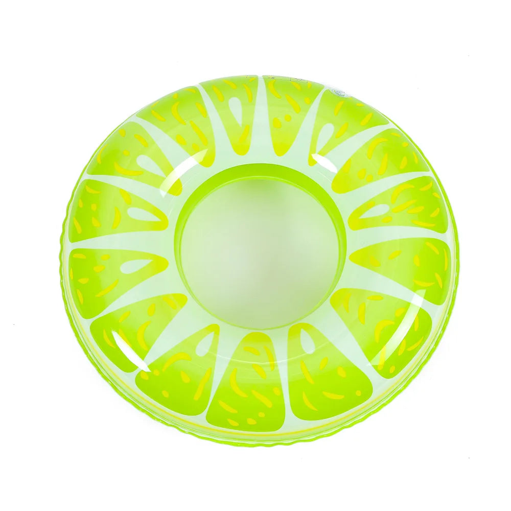 90 size inflatable swimming ring - fruit patterned swimming inner ring with anti leakage valve, thick PVC material