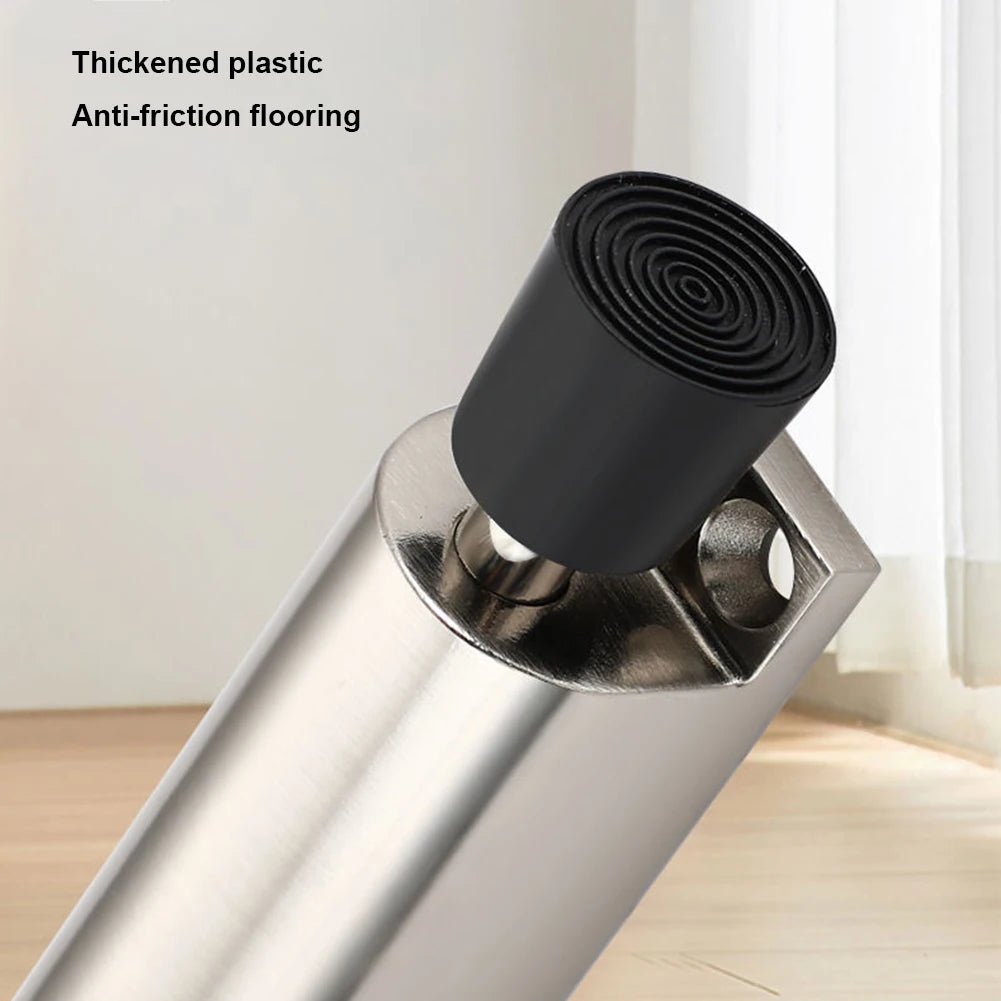 Telescopic Foot-Operated Holder Spring Loaded Heavy Duty Stopper Adjustable Position with Foot Brake Wedges for Door Bottom Seam