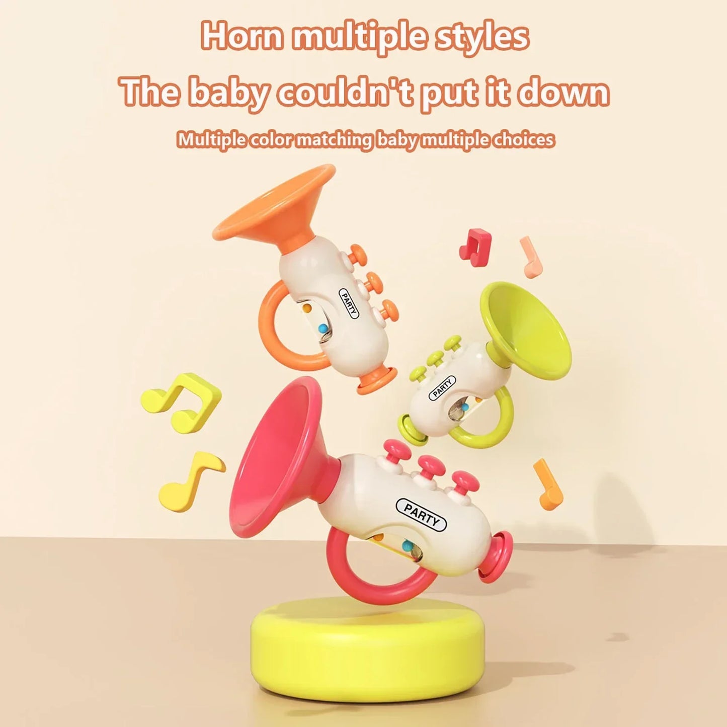 Children's mini trumpet toy, baby can whistle, instrument, harmonica can play, puzzle early education