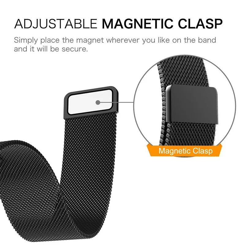 18mm 20mm 22mm Metal Strap For Garmin Vivoactive 3 4 4s 5 6 Band Watch Venu 2 2s 3s SQ Bracelet Venu 4 41mm 45mm Milanese Loop