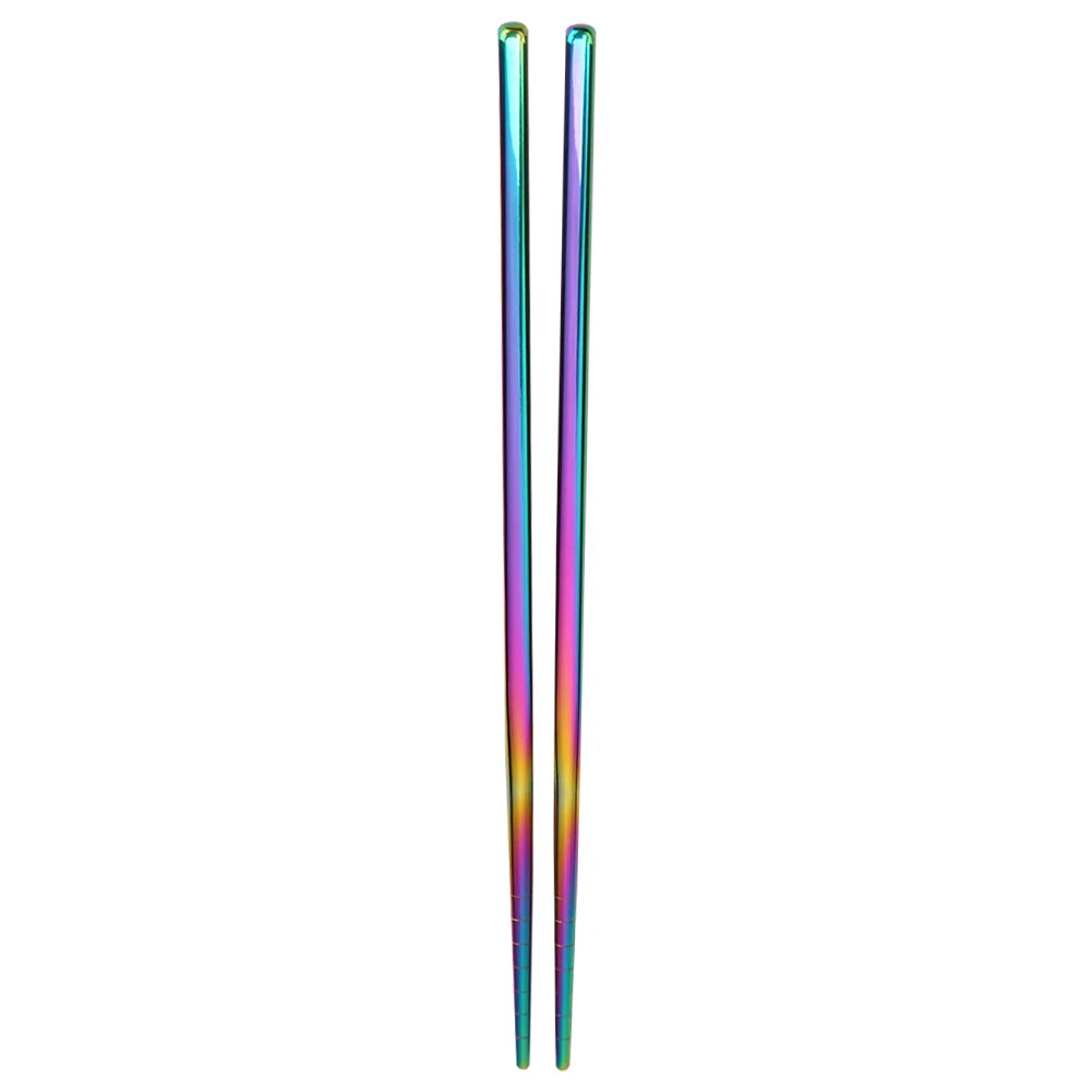 Stainless Steel Chopsticks Portable Non-slip Food Sticks Tableware Chinese Gifts