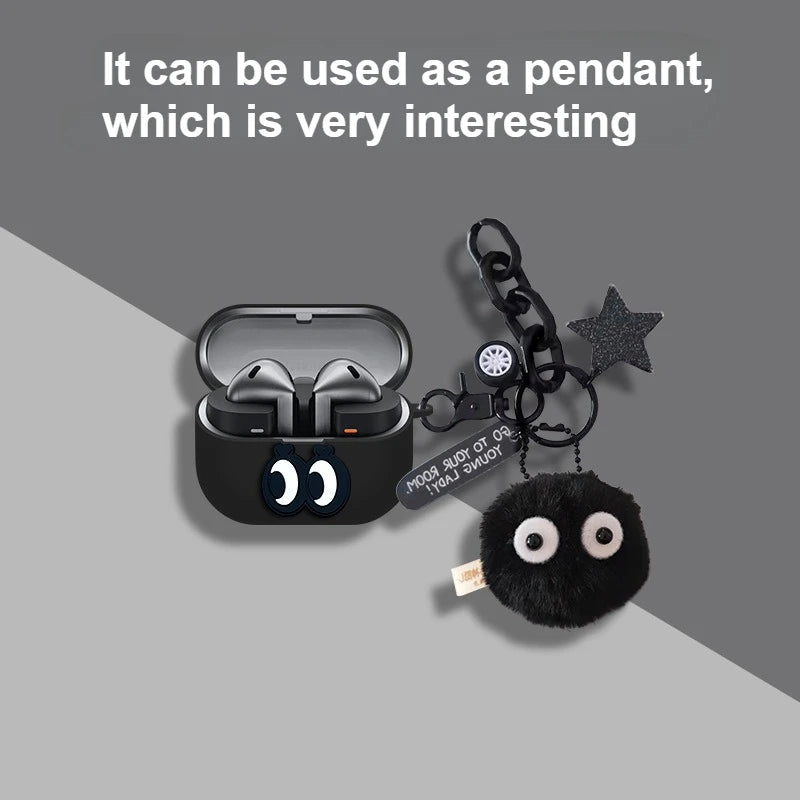 2/4/8PCS Black Elves Pet Toys Keychains Accessories Cute Plush Black Coal Ball Cartoon Bag Pendants