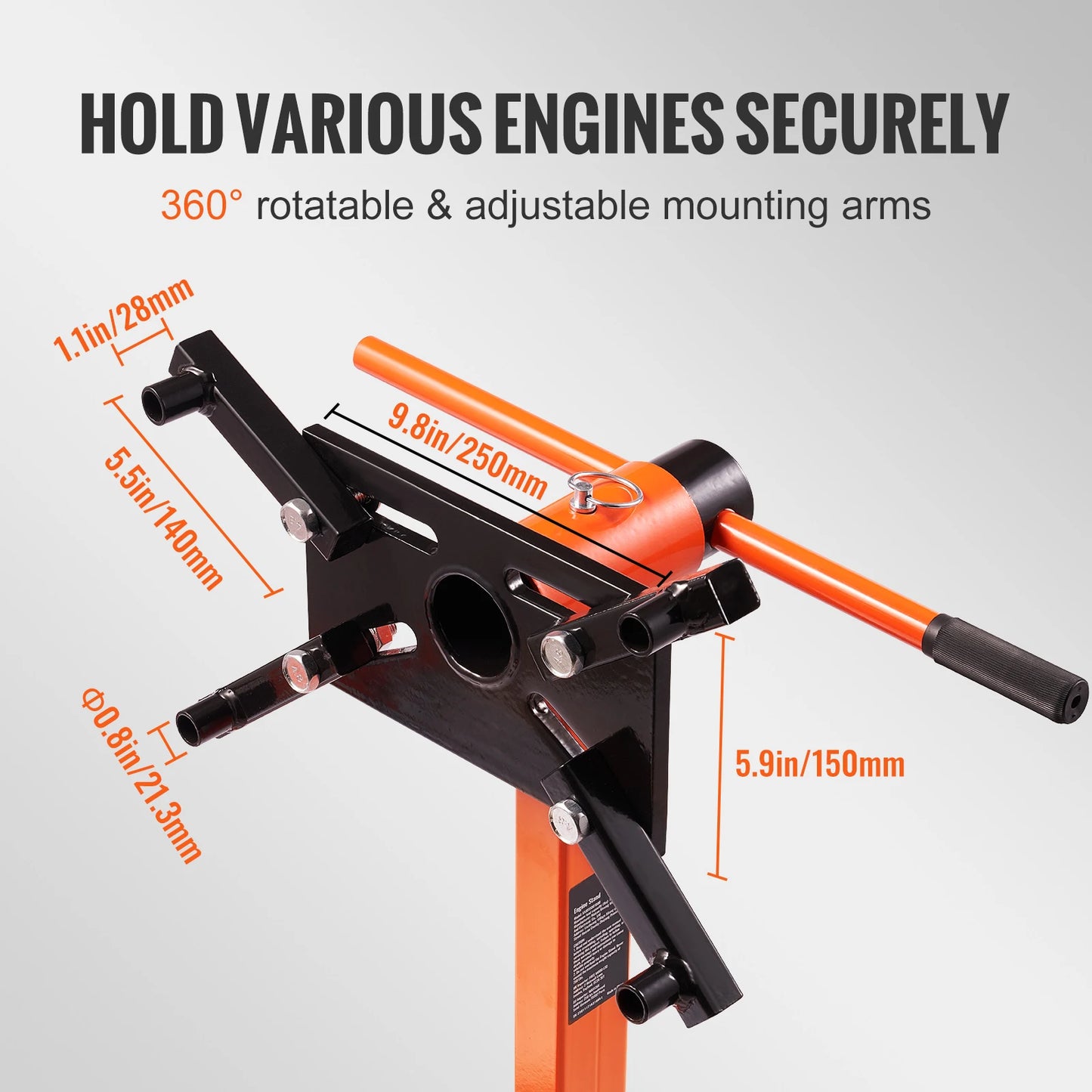 SucceBuy Engine Stand 750/1300/1500 lbs Rotating Engine Motor Stand with 360 Degree Adjustable Head Dolly Vehicle Auto Repair