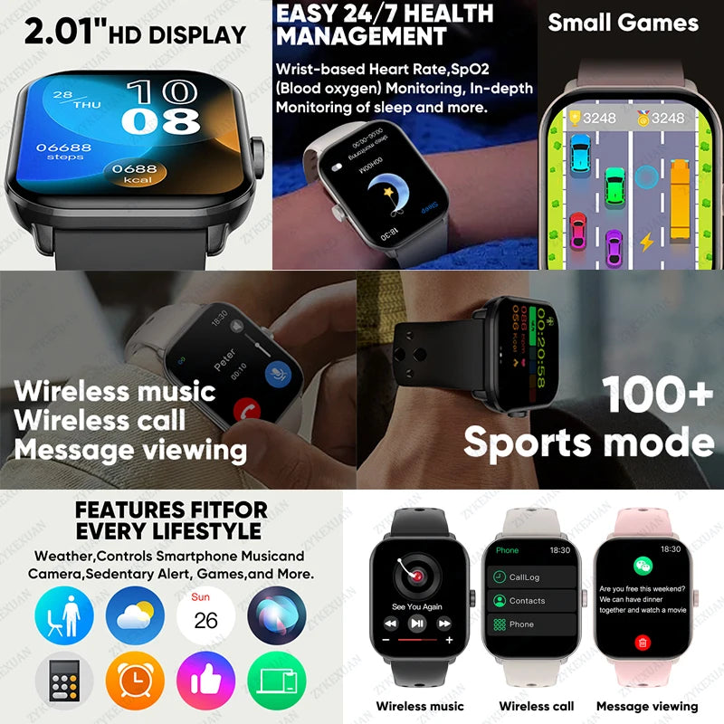 Watch 5 Smart Watch Men HD AMOLED Screen Fitness Tracker Heart Rate Bluetooth Call GPS Track Waterproof Sports SmartWatch Women