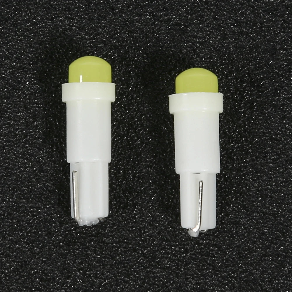 10pcs T5 3D COB LED Wedge Bulbs for Car Dashboard Instrument Light Reading Lamp Long Life Of a Super Bright 1w Lamp Bead