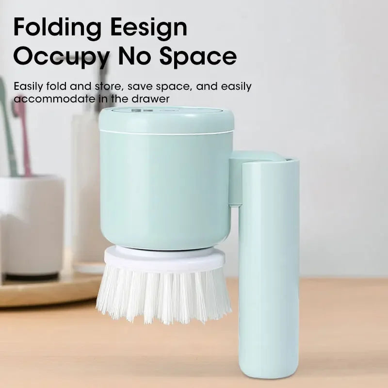 2025 Cordless Electric Spin Scrubber with 5 Brushes,IPX7 Waterproof Rechargeable Bathroom Cleaner for Tile/Shower/Grout Cleaning