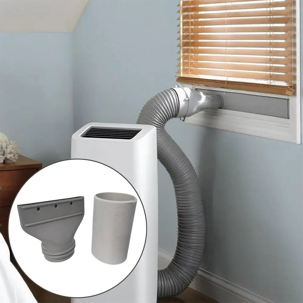 Portable Air Conditioner Window Vent Kit Flat Mouth Joint Adjustable Universal Duct Pipe AC Exhaust Hose Hose Accessories