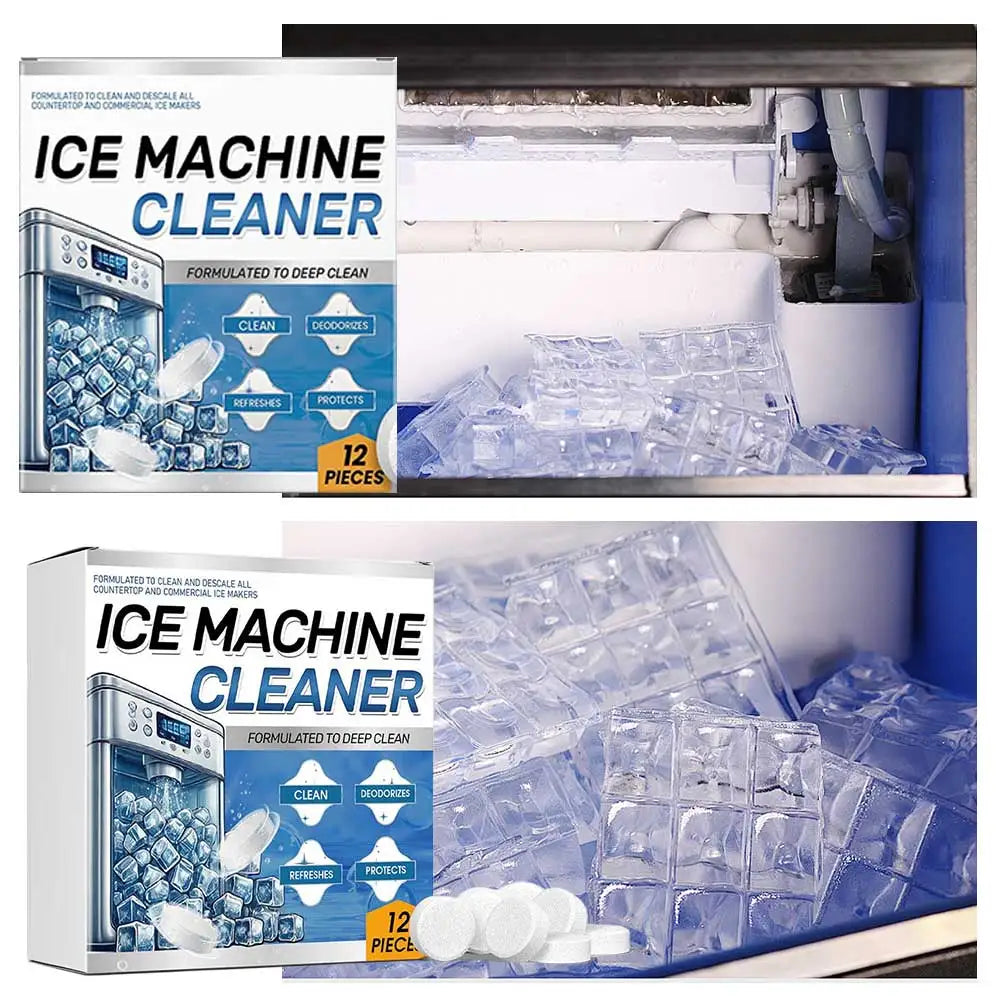 Nickel Safe Scale Remover Easy-to-Use Ice Cube Cleaner Ice Maker Cleaner Tablets for Home Use Home Appliance Care