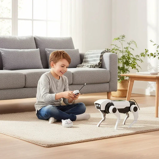 Remote Control Robot Dog Smart RC Intelligent Bionic Puppy Programmable Electronic Pet with Light Sound Toy for Kids Boys Gift