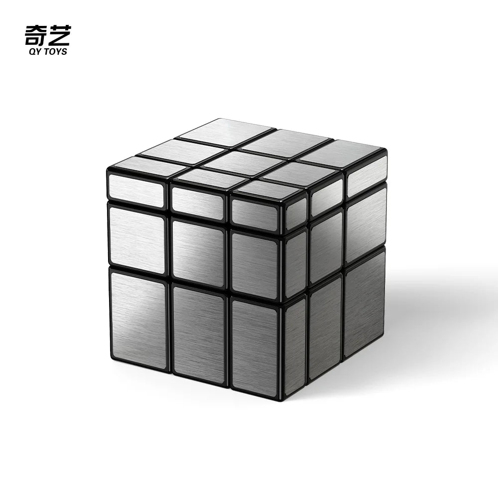 QiYi Mirror 2x2 Magic Cube Puzzle Speed Magic Cube Golden/Silver Sticker Cube Toys For Children
