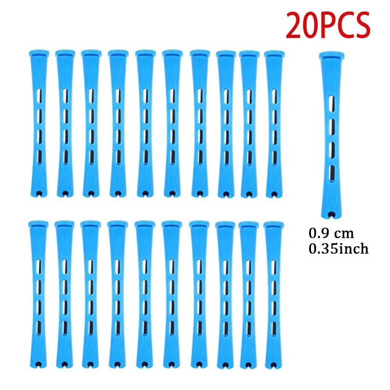 20 Pieces of Perm Curling Rods 5 Sizes of Curling Irons Plastic Cold Wave Rods Perming Rods Curling Irons Hair Styling Tools