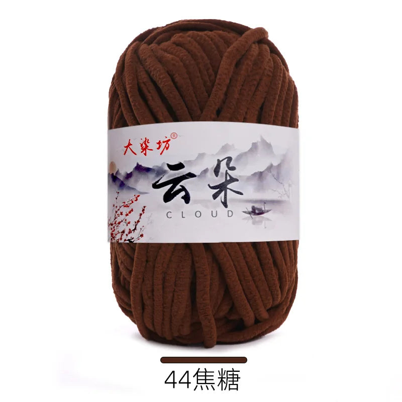 1Pc 50g Thin Velvet yarn for Crocheting Chenille yarn hand knitting Crochet amigrumi slipper line knit sweater blanket thread