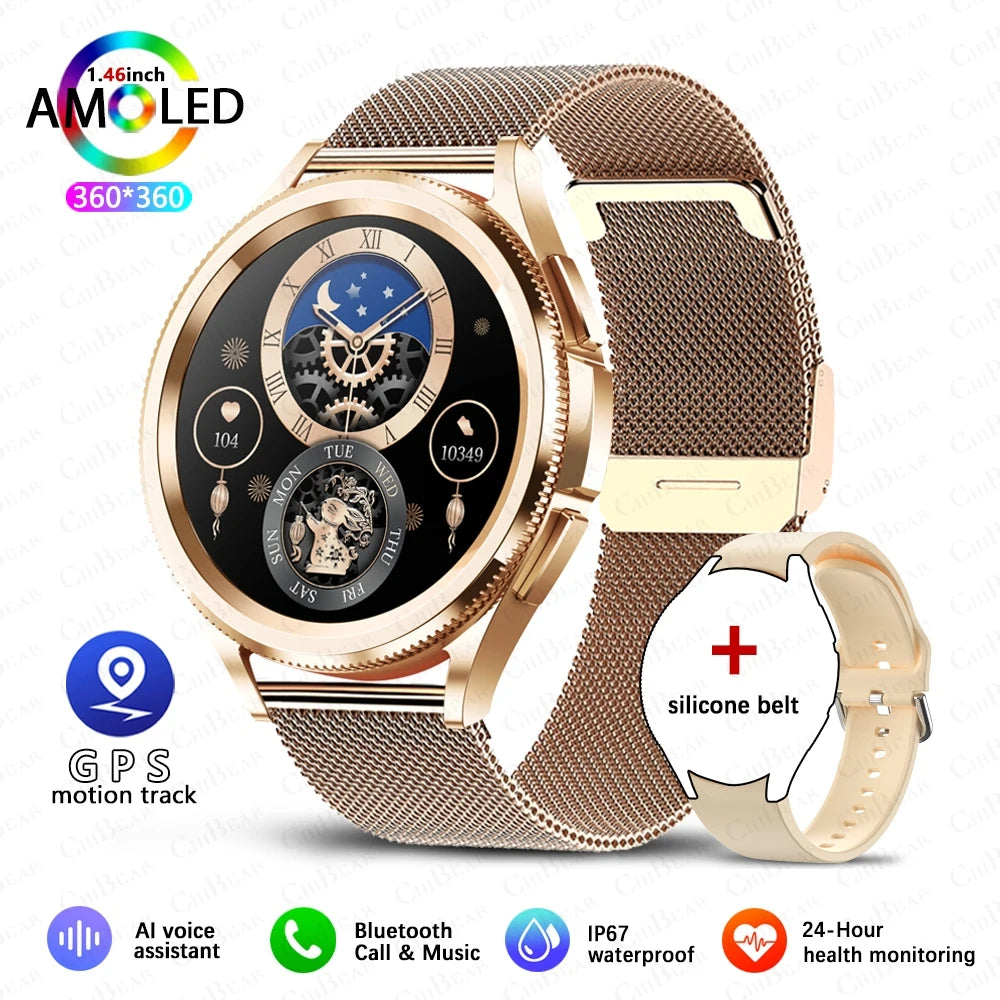 2025 New Smart Watch 6 Men's Outdoor Sports 100+ Sport Modes IP68 Waterproof Watch AMOELD HD Screen Smartwatch Android IOS