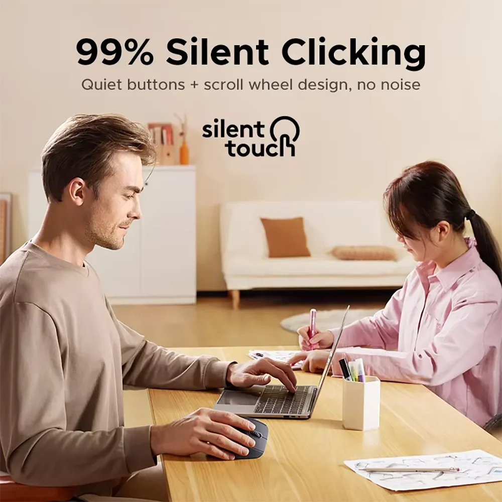 KEBIDUMEI Vertical Mouse Bluetooth 5.2 2.4G Ergonomic Mouse Mute Buttons RGB Gaming Mouse for MacBook Tablet Laptops PC Mice
