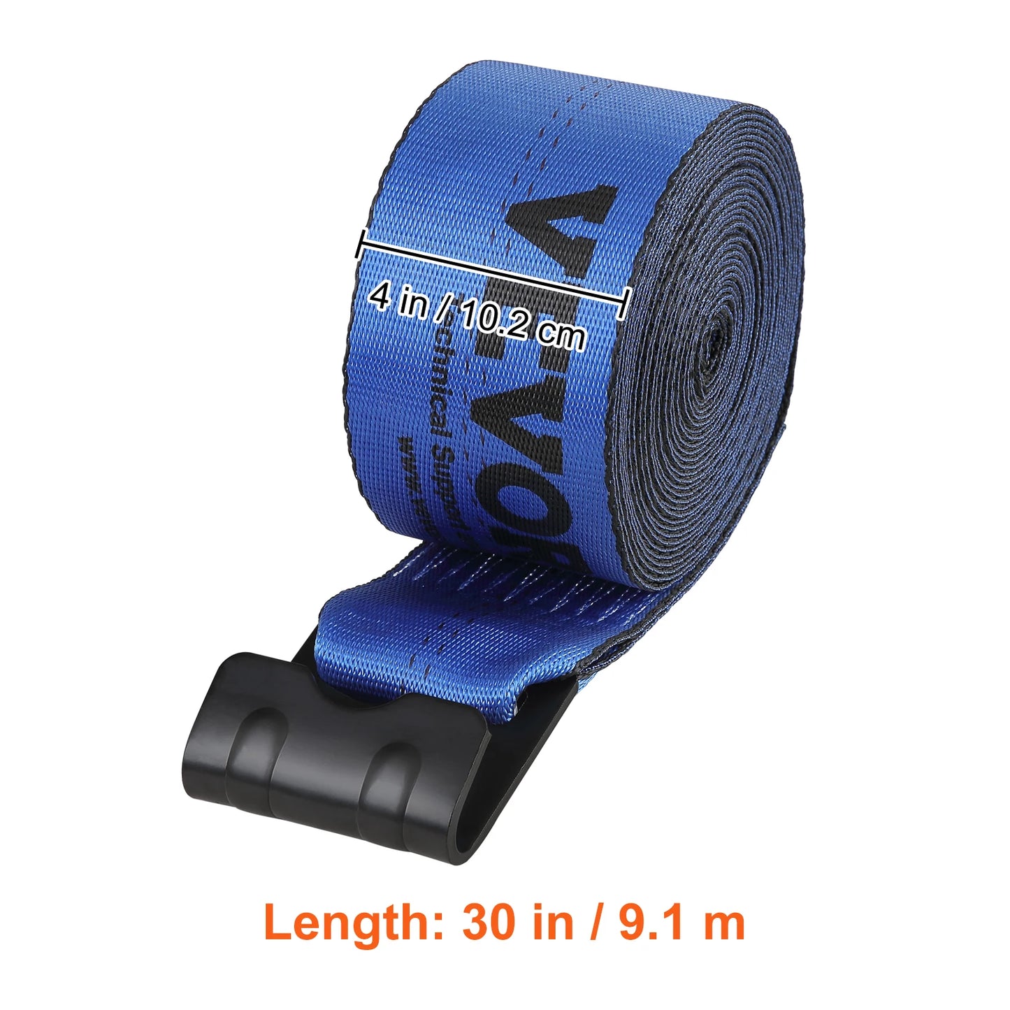 SucceBuy 30/40 ft Winch Truck Straps with Flat Hook Flatbed Tie Downs Cargo Control for Trailers Towing Farms Rescues Tree Saver