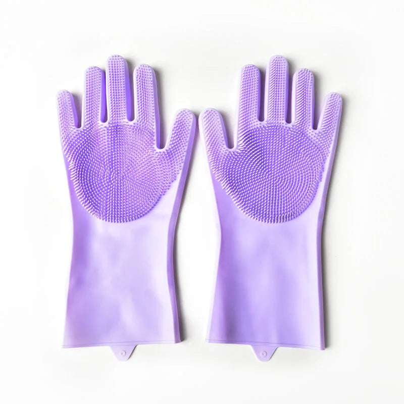 Multi-Functional Pet Grooming Gloves for Dogs And Cats Silicone Bathing Shampoo Scrubber Dishwashing Cleaning Glove Hair Removal