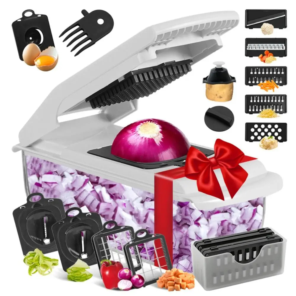 High Quality 18 in 1 Vegetable Chopper Multifunction Kitchen Items Food Cutter Cooking Gadgets Dicer Kitchen