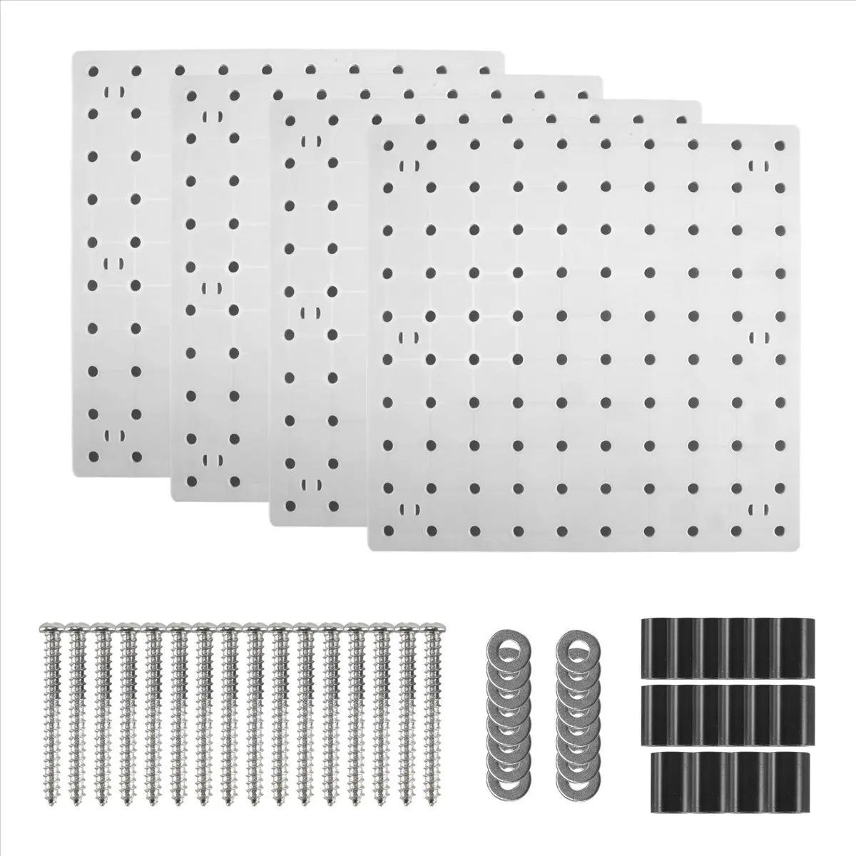 Pegboards, Pegboard Wall Organizer Panels, Peg Boards for Wall, Craft Room, Kitchen, Garage, Living Room, Bathroom(4Pcs)
