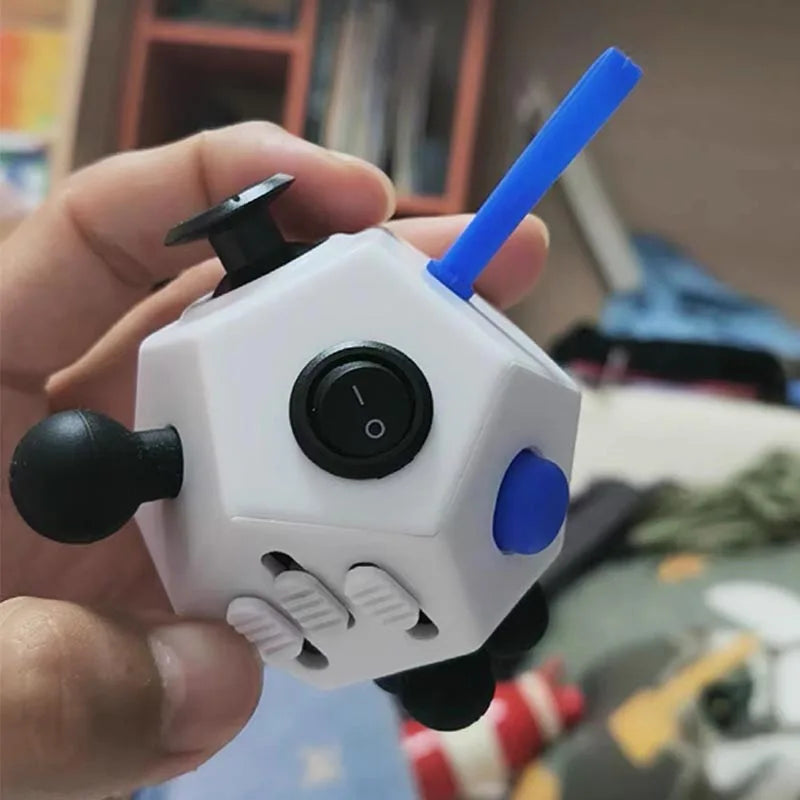 Fidget Cube EDC Anti Stress Relief Toys Anxiety Antistress Sensory Fidgeting Dice Toy For Kids Adults Autism ADHD Focus 12 Sides