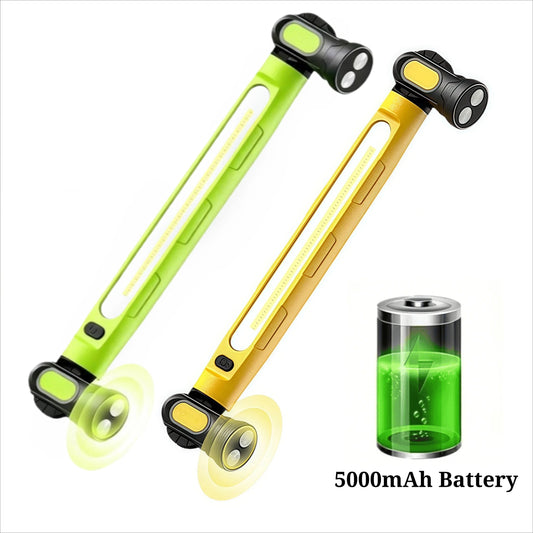 Rechargeable COB Work Lamp Bar with Hooks Rotating Magnetic Base 3 Modes Worklight For Car Repairing Emergency Outdoor Lighting