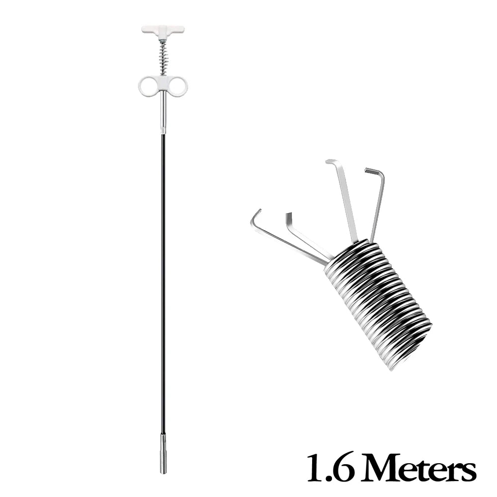 Spring Pipe Sink Cleaning Hook Home Kitchen Bathroom Sewer Dredging Tool
