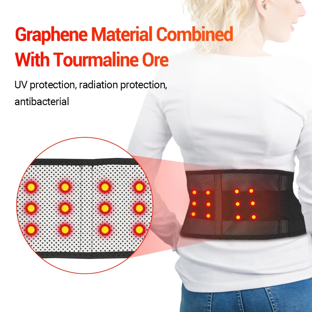Adjustable Waist Tourmaline Self Heating Magnetic Therapy Back Waist Support Belt Lumbar Brace Massage Band Health Care Therapy