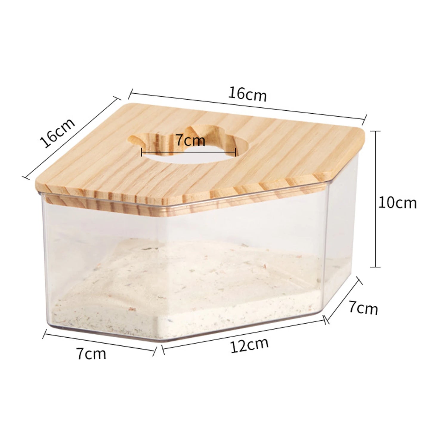 Hamster Bathroom House Clear Hamster Sand Box Bathtub Bathroom Toilet Small Pet Bath Container Transparent Supplies