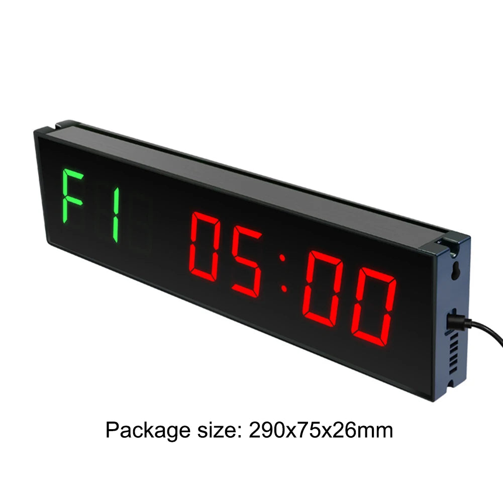 LED Digital Countdown Wireless Remote Control Digital Countdown Clock Aluminum Alloy with Adhesive Hook for Competition Training