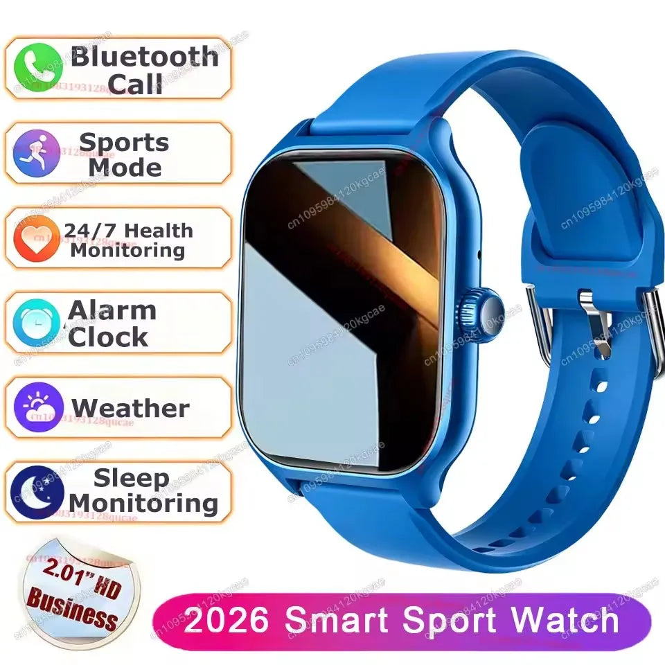 2025 Smart Watch Android IOS Phone 2.01 Inch Color Screen Bluetooth Answer Call Fitness Watches Tracker Smartwatch Women Men